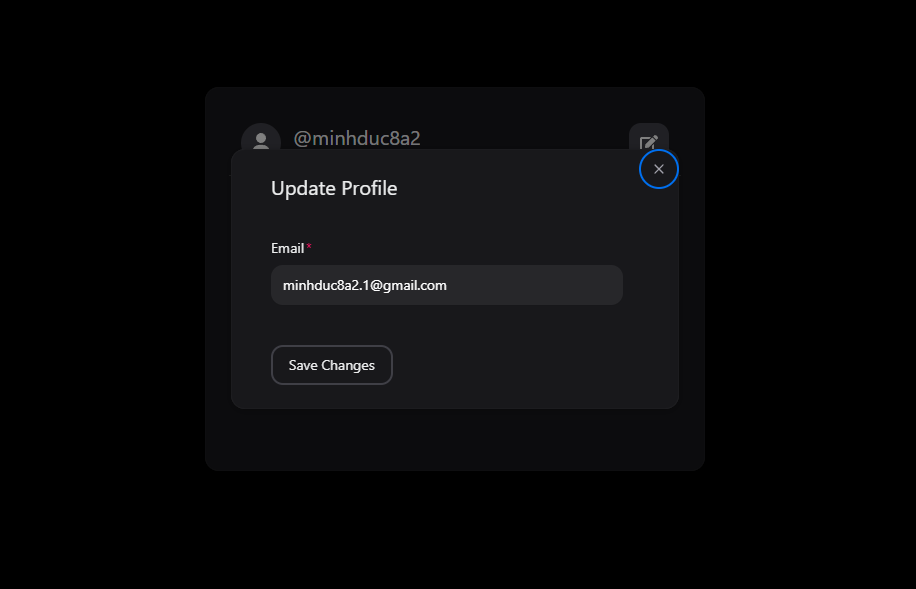 login page screenshot