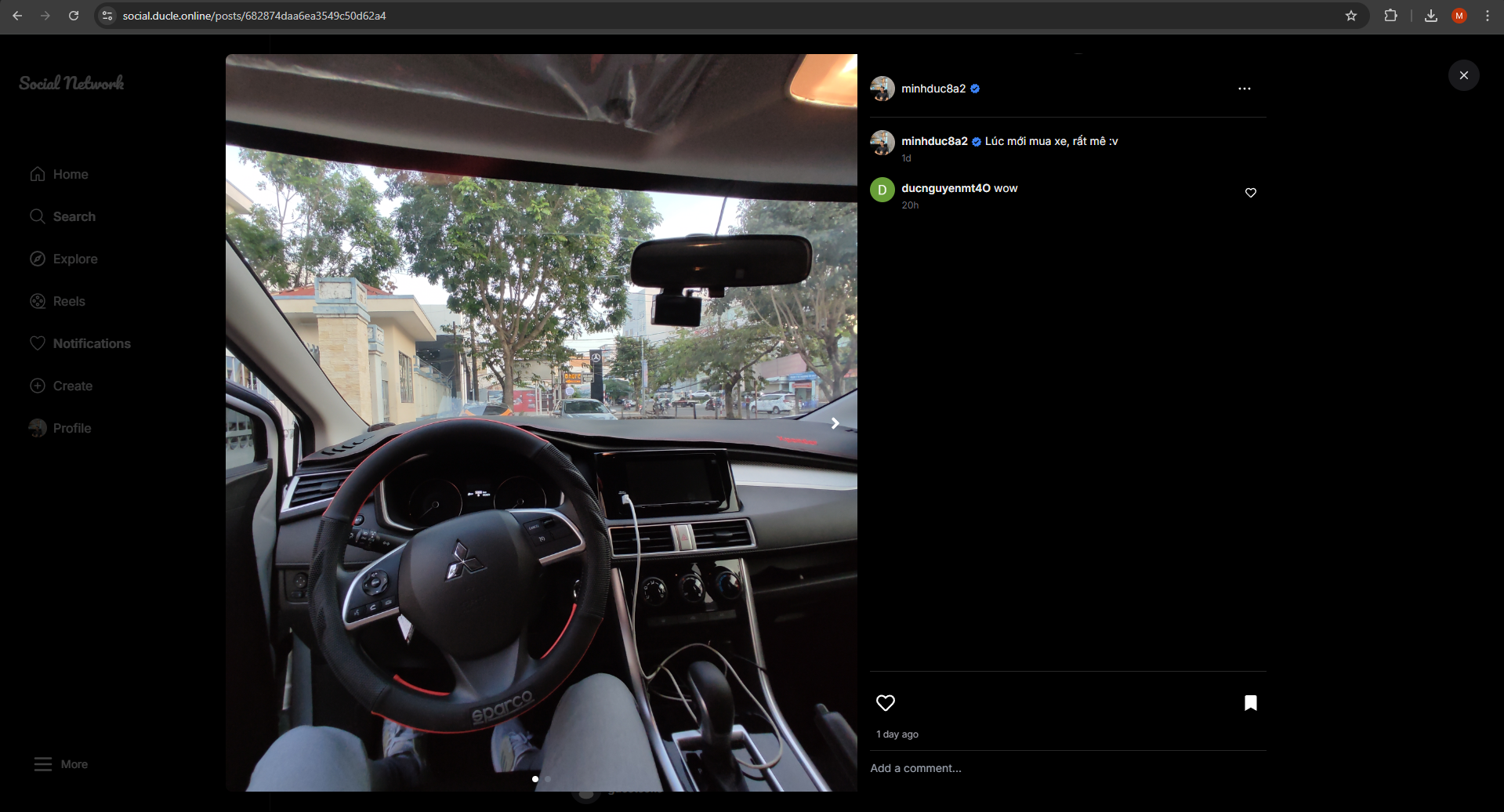 Full post with comments screenshot